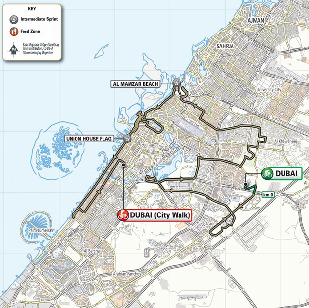 uAE Tour stage 7 map